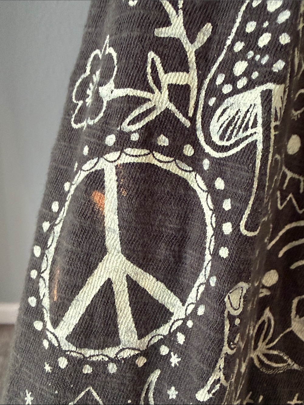 Natural Life It’s the Little Things Doodle Olive Graphic Long-Sleeve Top Large - Picture 5 of 8